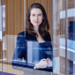 a woman standing